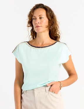 Playera manga corta Weekend cuello redondo para mujer