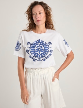 Playera manga corta Weekend cuello redondo para mujer