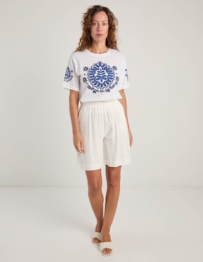 Playera manga corta Weekend cuello redondo para mujer
