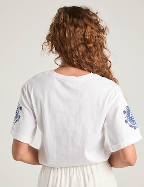Playera manga corta Weekend cuello redondo para mujer