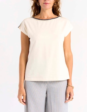 Playera manga corta Weekend cuello redondo para mujer