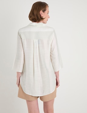 Blusa camisera Weekend manga 3/4 para mujer