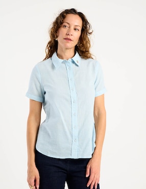 Blusa camisera Weekend manga corta para mujer