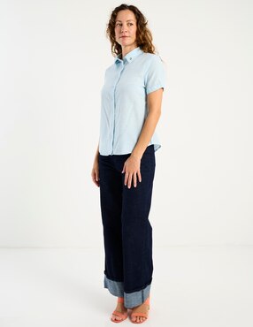 Blusa camisera Weekend manga corta para mujer