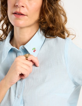 Blusa camisera Weekend manga corta para mujer