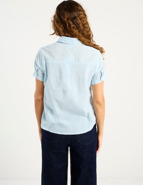 Blusa camisera Weekend manga corta para mujer
