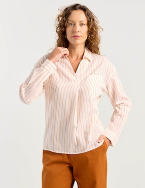 Blusa camisera Weekend manga larga para mujer