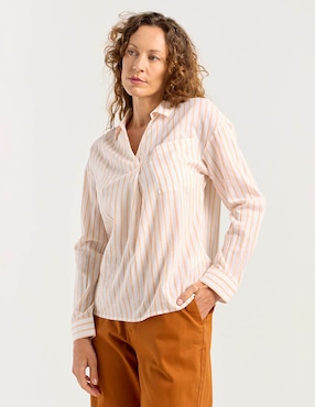 Blusa camisera Weekend manga larga para mujer