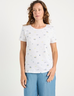 Playera manga corta Weekend cuello redondo para mujer