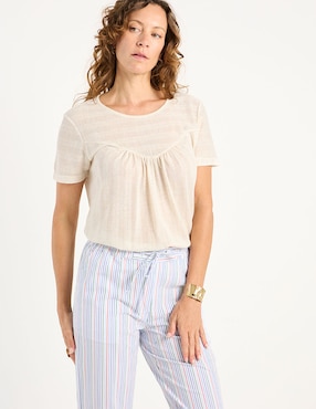 Playera manga corta Weekend cuello redondo para mujer