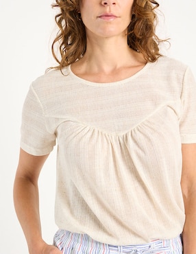 Playera manga corta Weekend cuello redondo para mujer