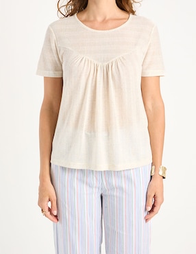 Playera manga corta Weekend cuello redondo para mujer