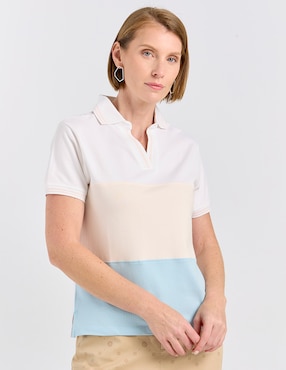 Playera manga corta Weekend cuello polo para mujer