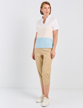 Playera manga corta Weekend cuello polo para mujer