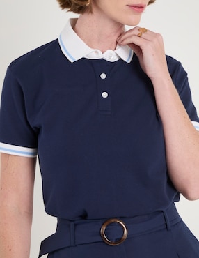 Playera manga corta Weekend cuello polo para mujer