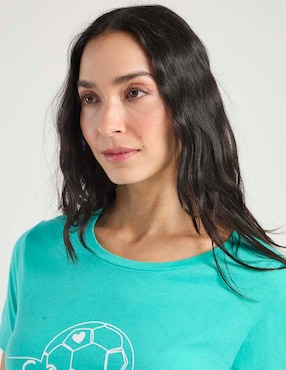 Playera manga corta Weekend cuello redondo para mujer