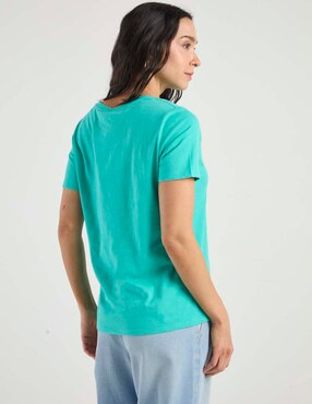 Playera manga corta Weekend cuello redondo para mujer
