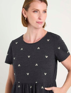 Vestido arriba de la rodilla casual Disney Dtr Mickey Mouse para mujer