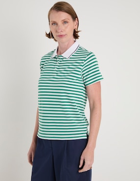 Playera manga corta Weekend cuello polo para mujer