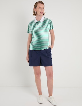 Playera manga corta Weekend cuello polo para mujer