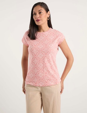 Playera manga corta Weekend cuello redondo para mujer