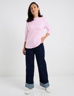 Playera manga 3/4 Weekend cuello redondo