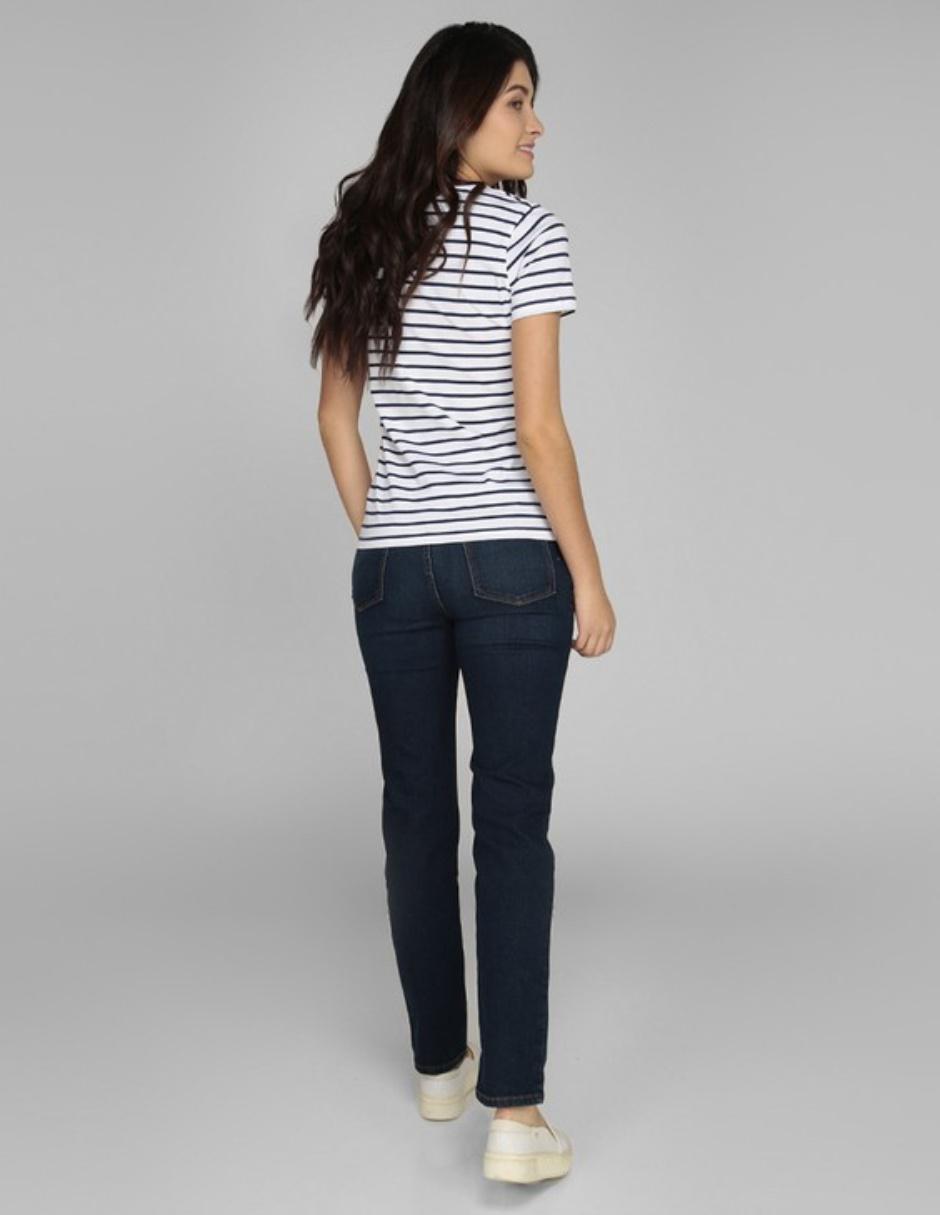 Jeans slim corte cintura para mujer 6