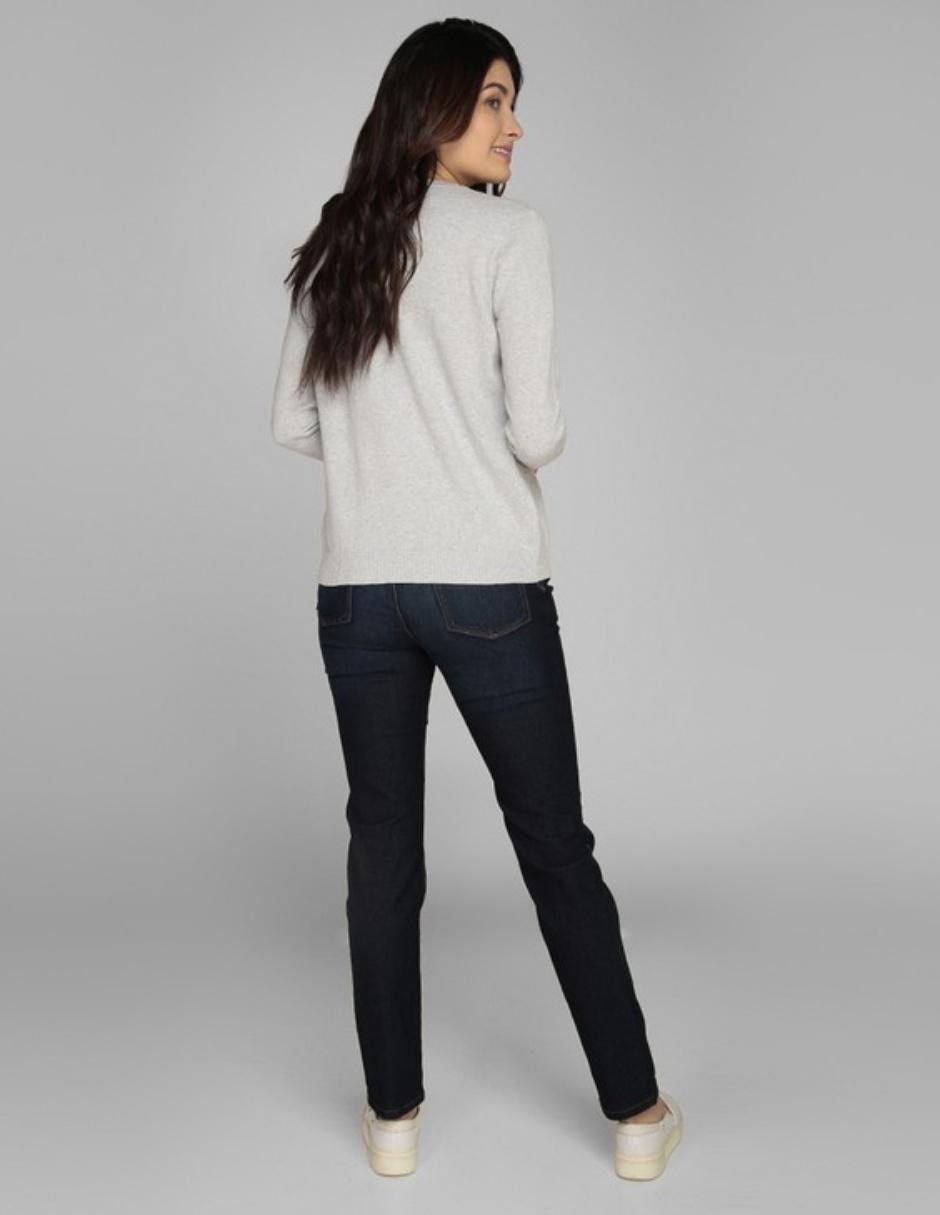 Jeans slim corte cintura para mujer 6