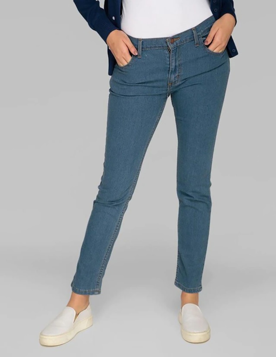 Jeans straight corte cintura para mujer Jeans straight corte cintura para mujer