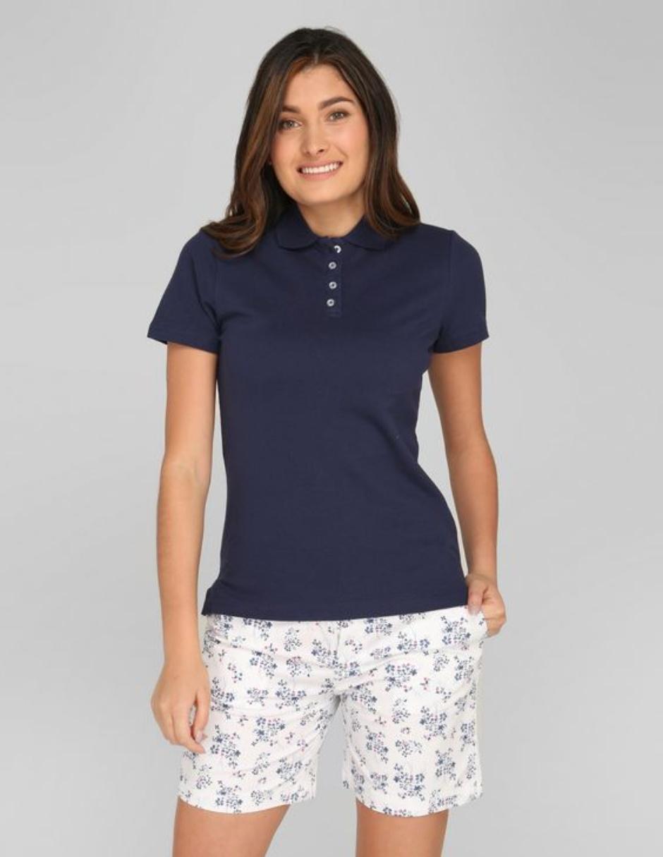 Playera tipo polo para mujer
