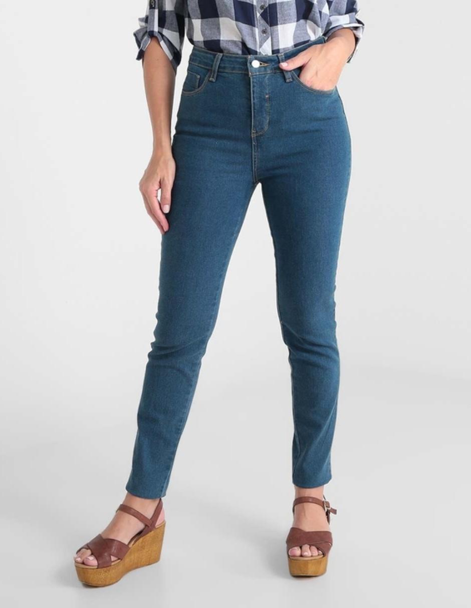 Jeans slim Weekend lavado obscuro corte cintura para mujer |