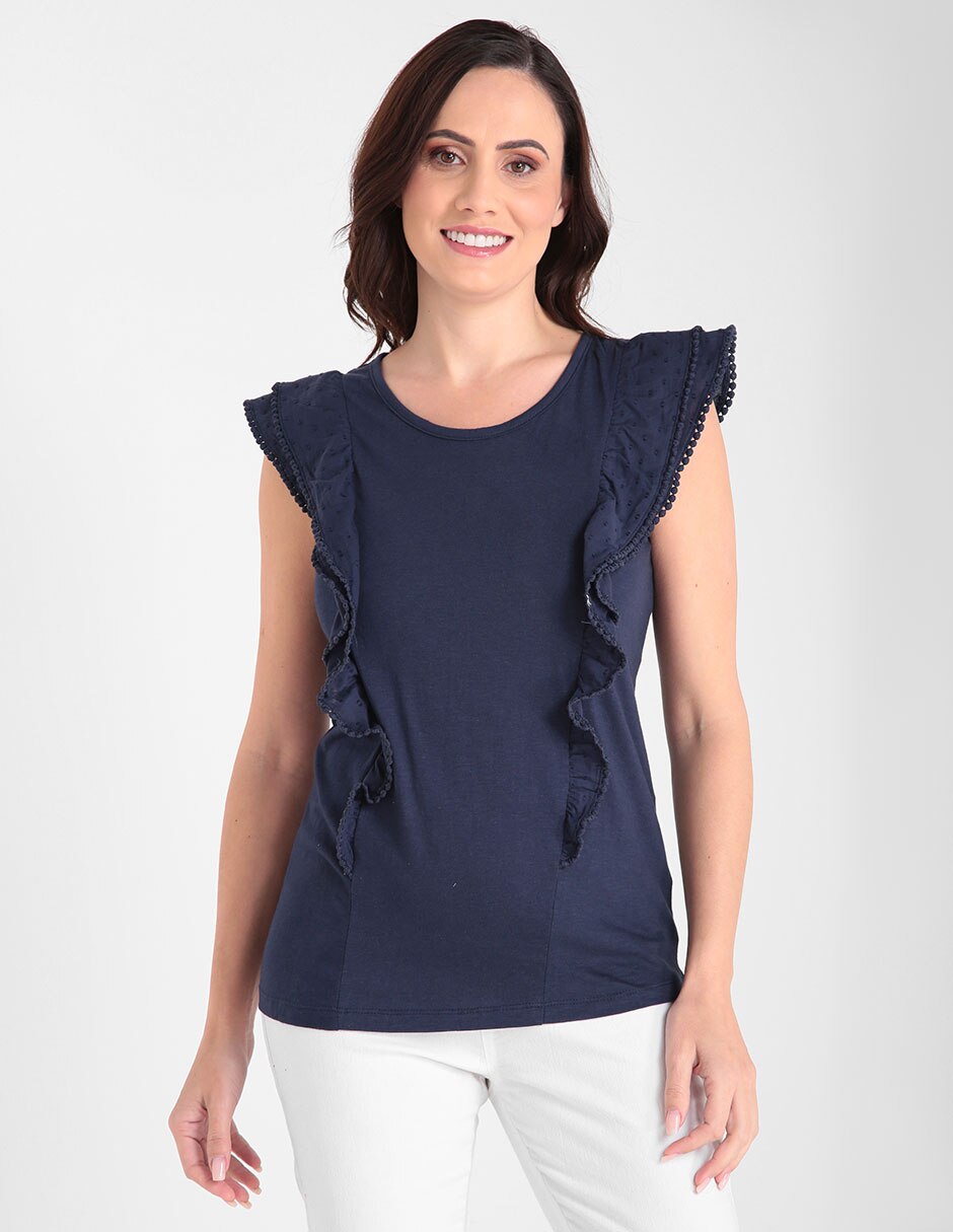 Playera Weekend cuello redondo para mujer en SB