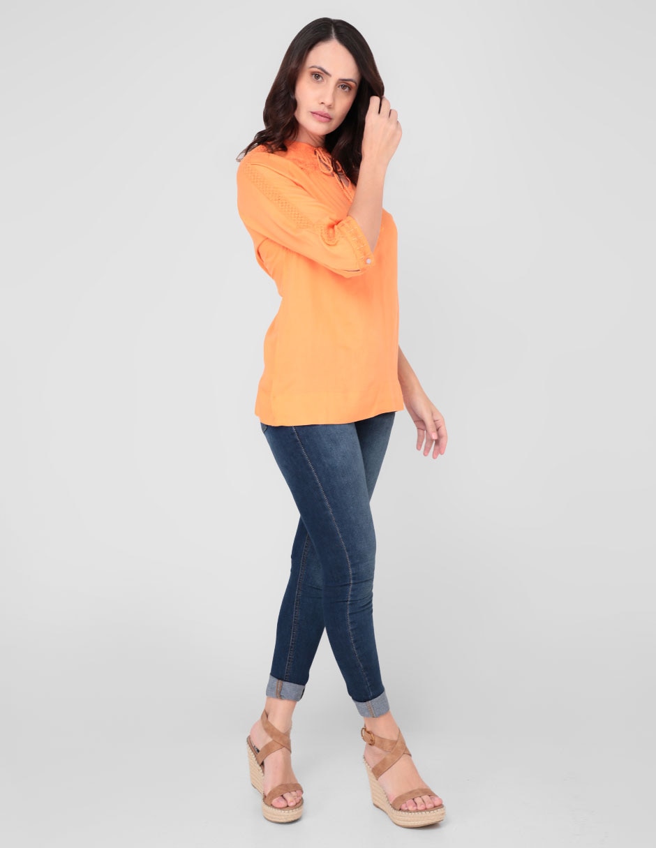 Blusa manga 3/4 para mujer