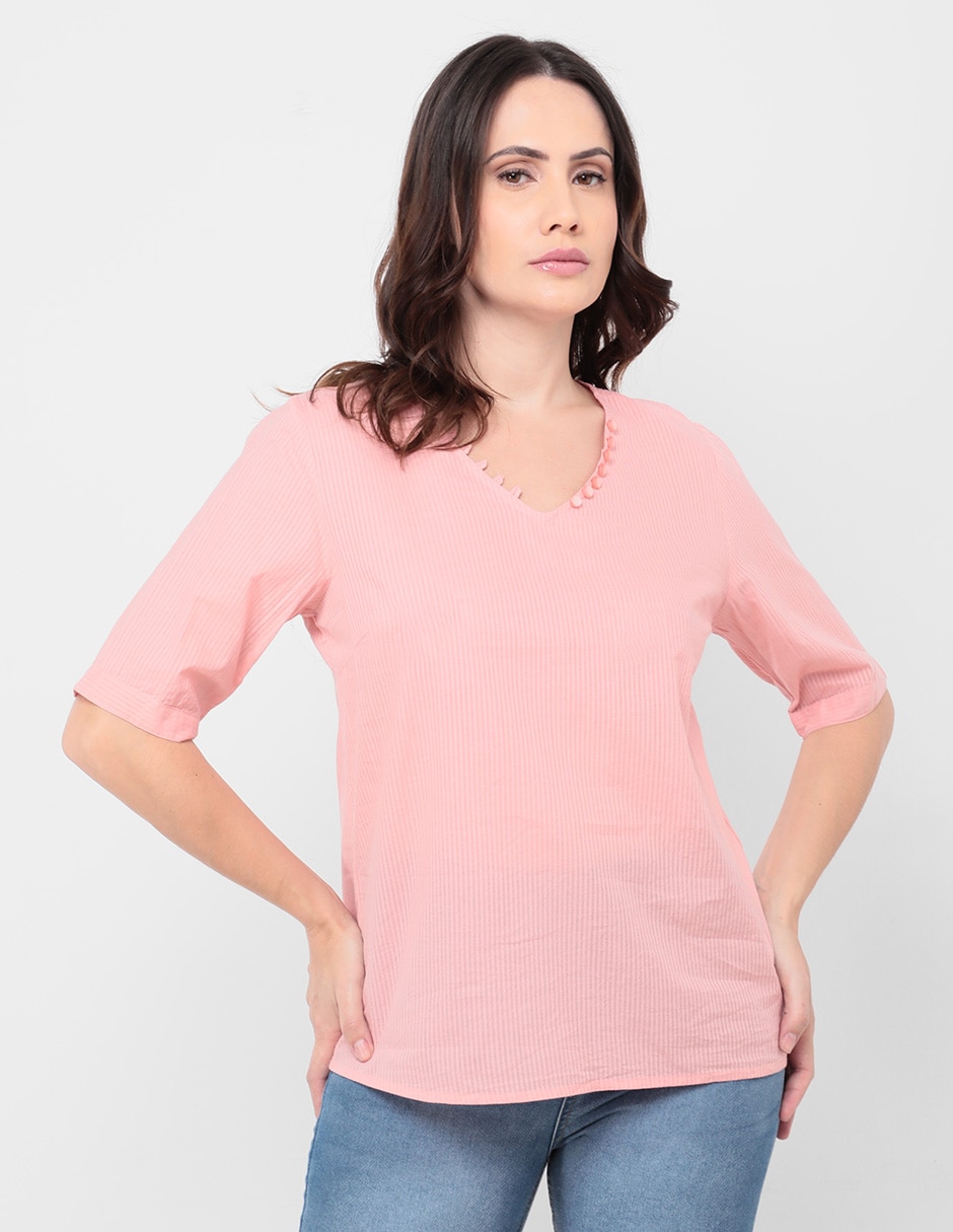 Blusa manga corta para mujer 1