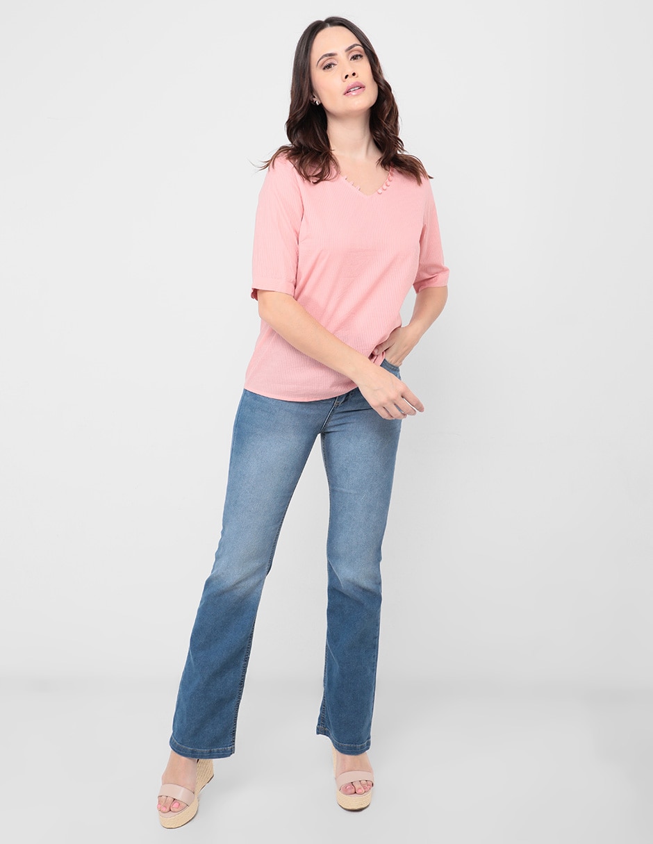Blusa manga corta para mujer 3