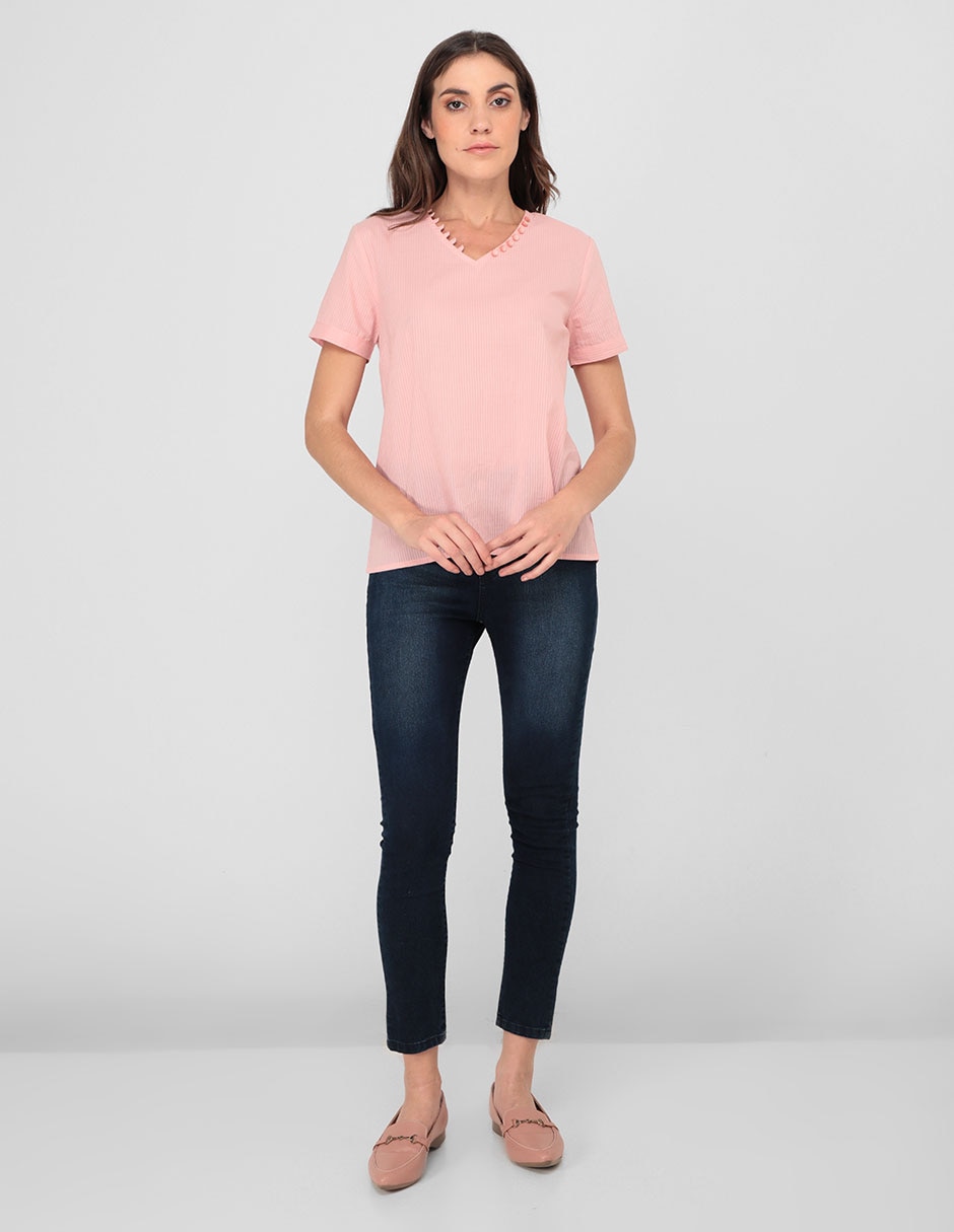 BLUSA WEEKEND, GDE, MALVA MEDIO LISO M
