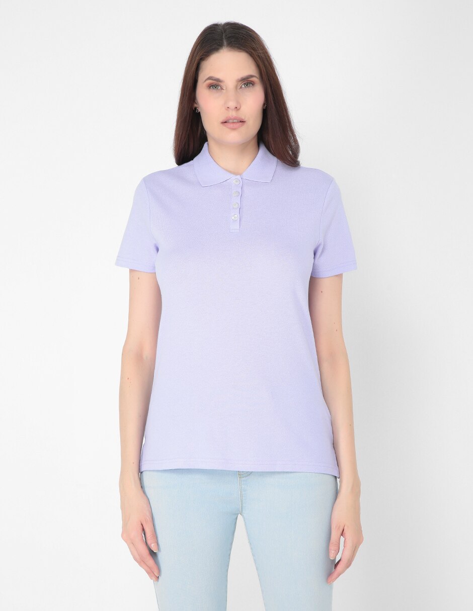 Playera tipo polo para mujer 1