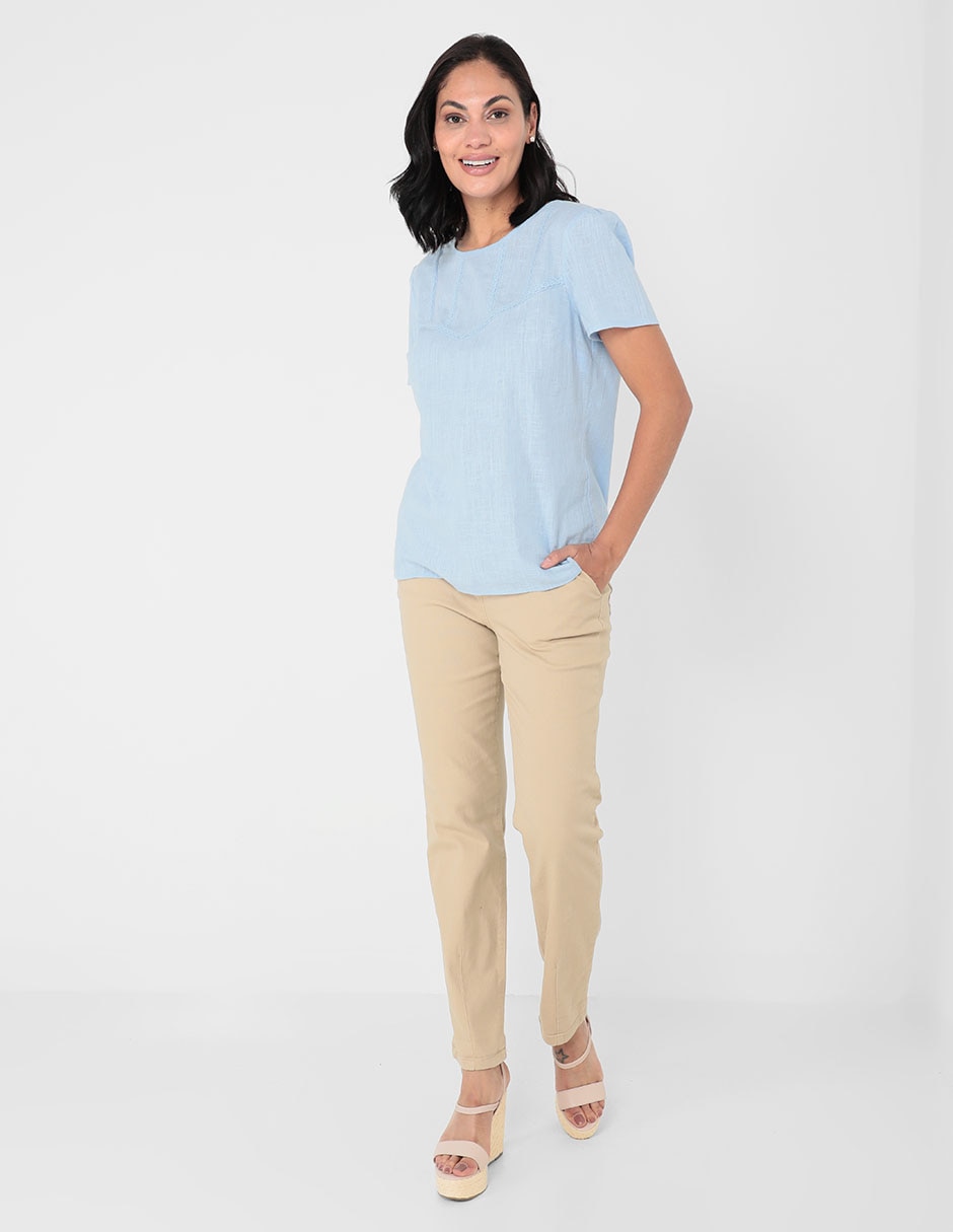 PANTALON WEEKEND, 28, KHAKI CLARO LISO
