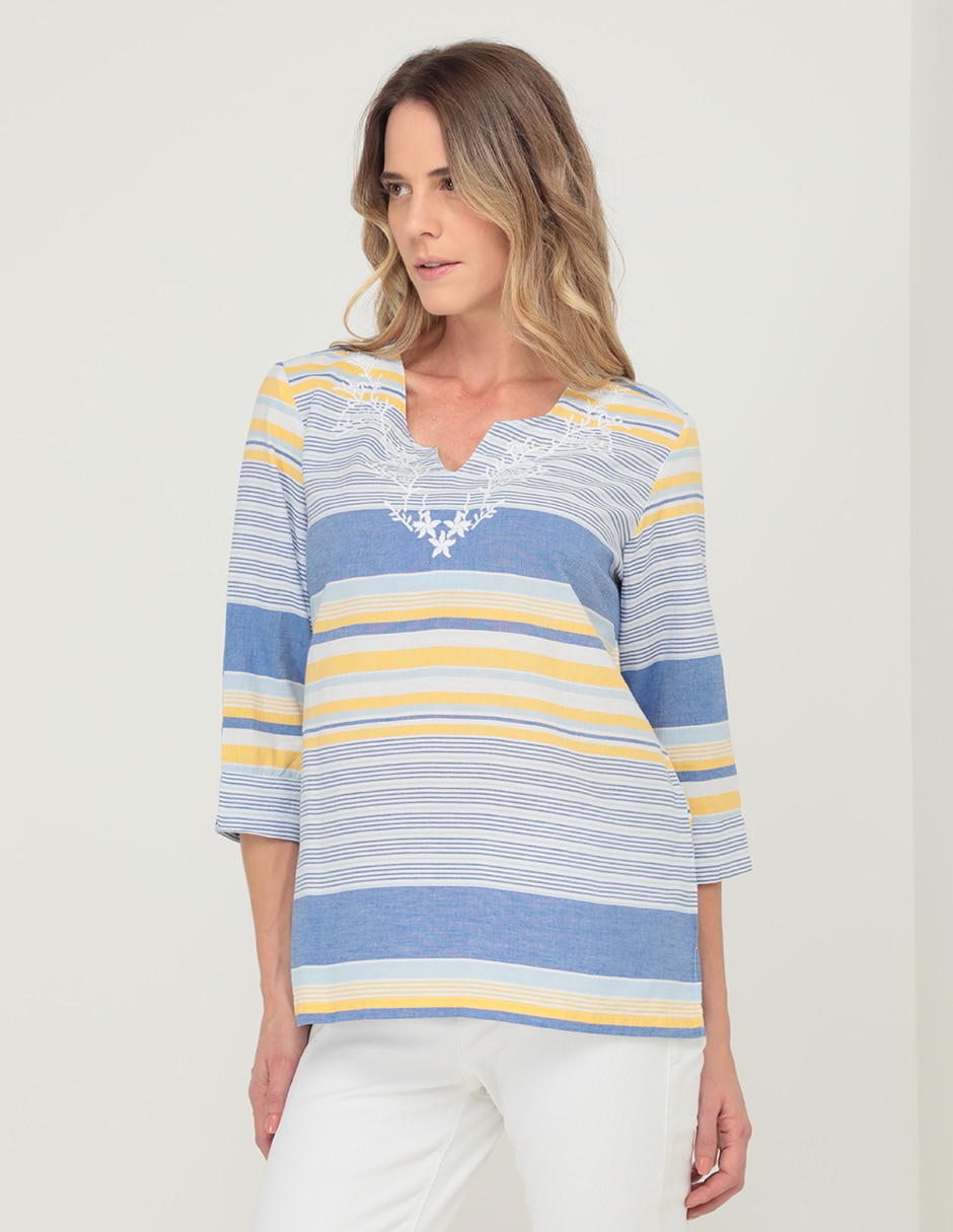 Blusa manga 3/4 para mujer 1