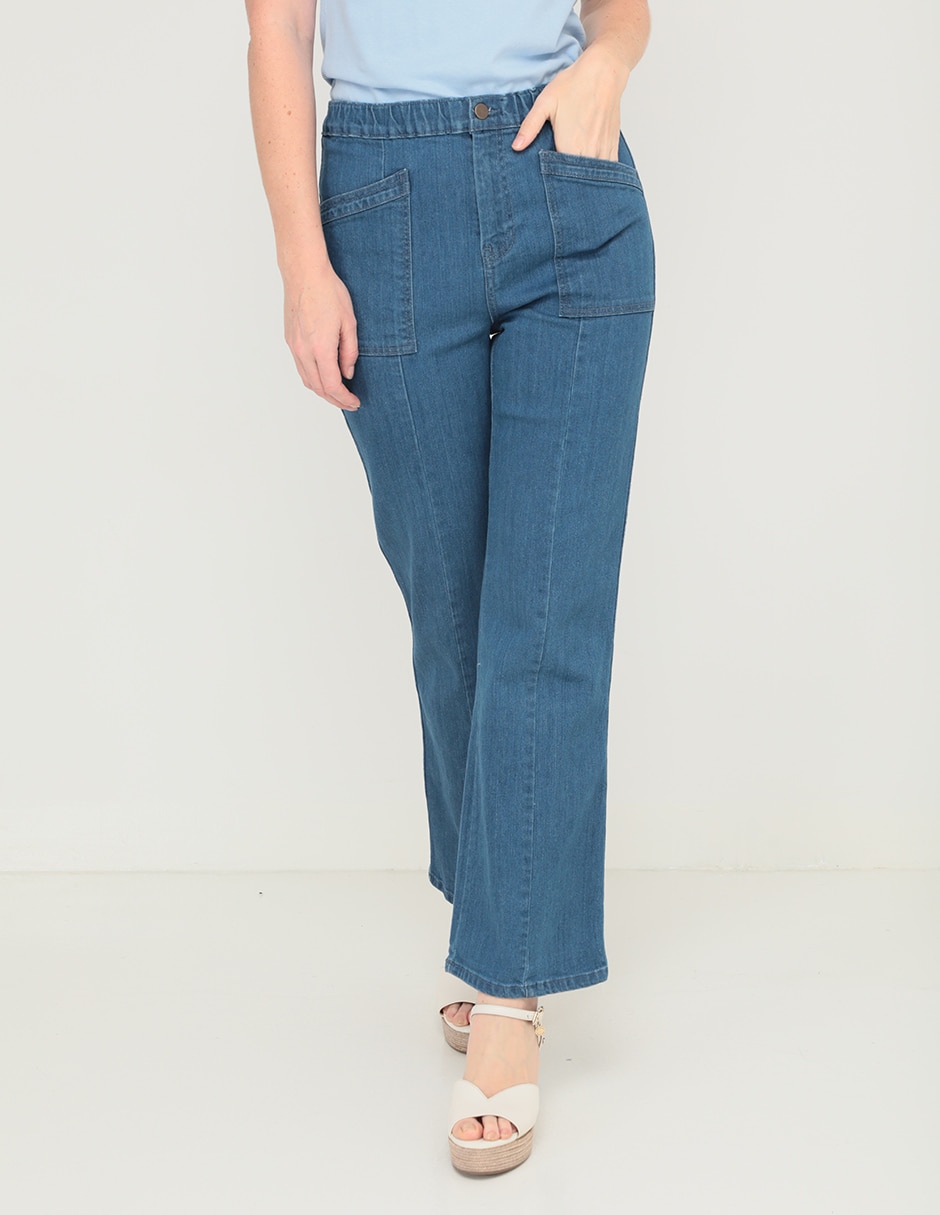 Pantalones de mezclilla de cintura alta para mujer, jeans