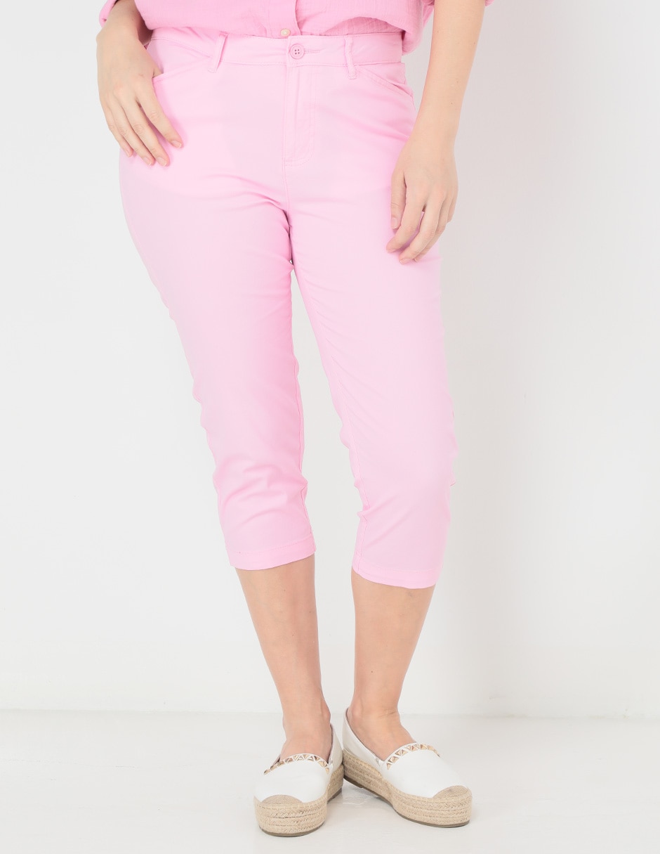 Pantalón capri slim para mujer