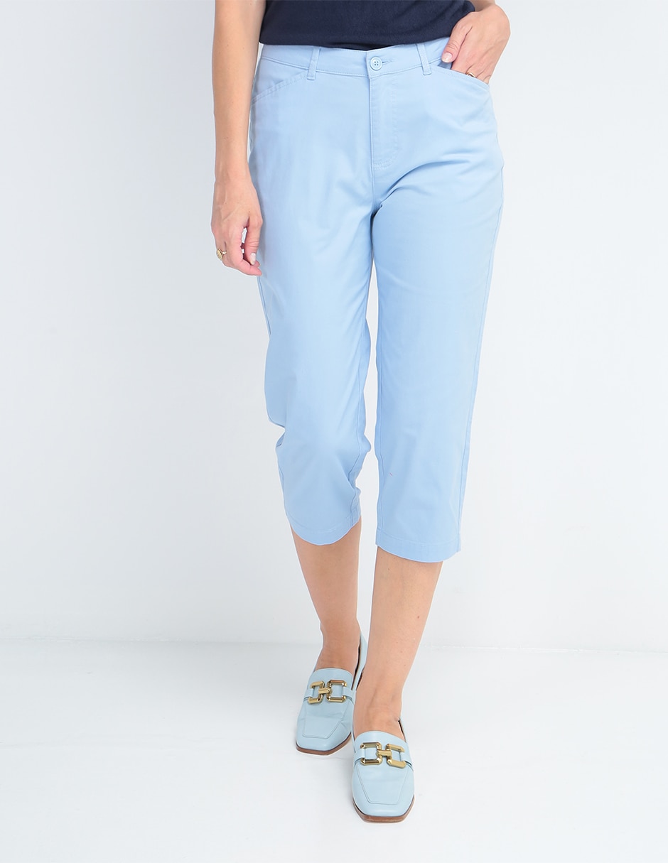 Pantalón capri slim para mujer