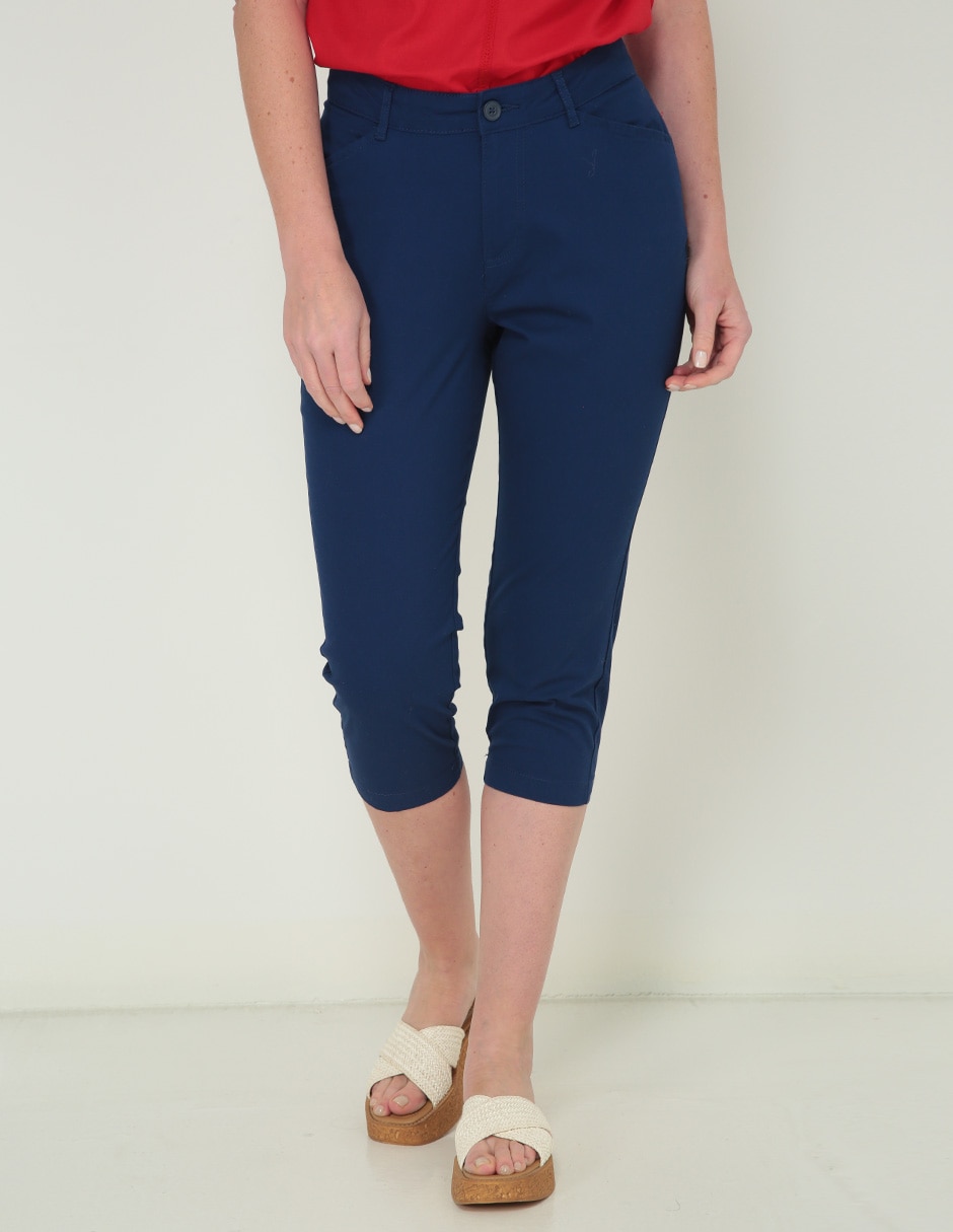 Pantalón capri slim para mujer
