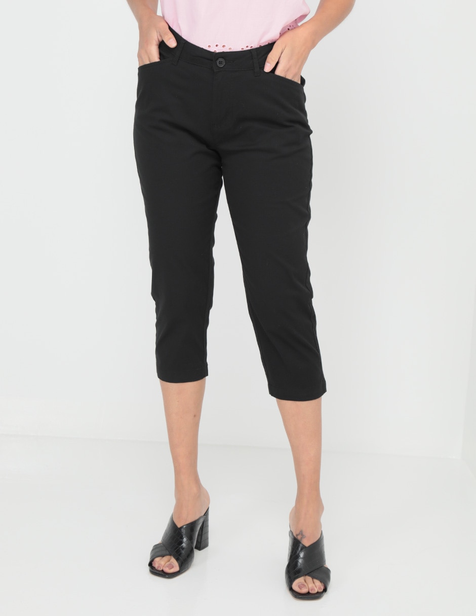 Pantalón capri slim para mujer
