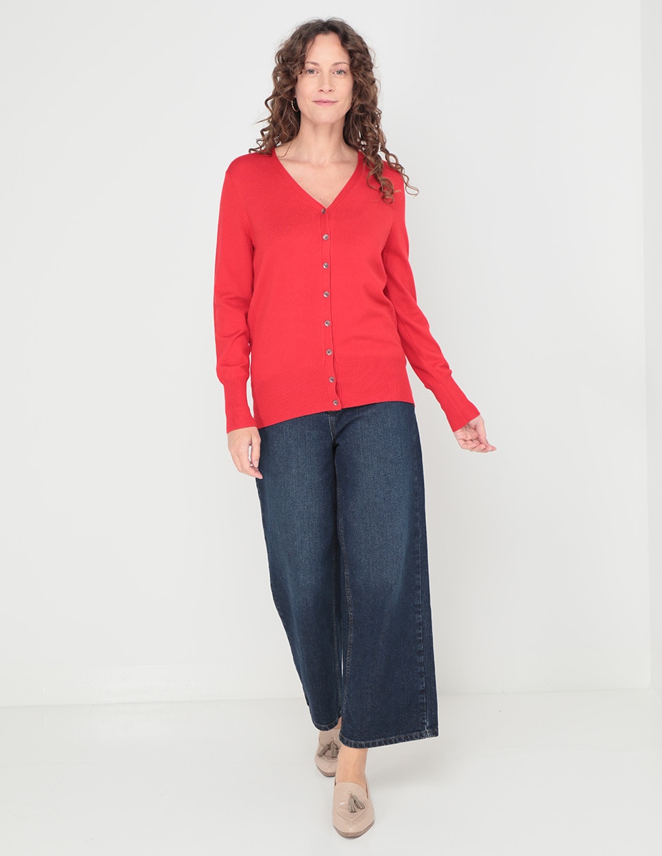 Suéter cuello v para mujer 3