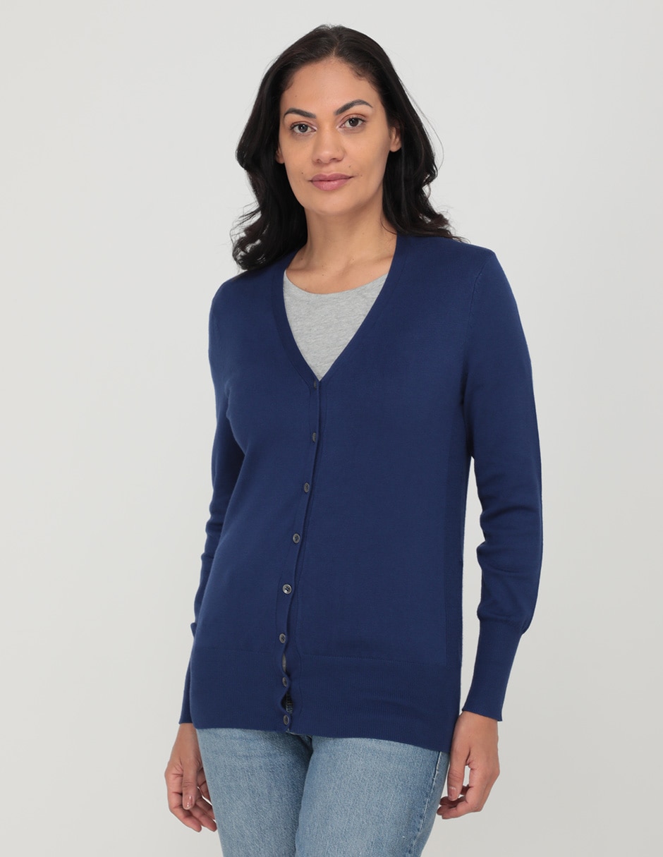 Suéter cuello v para mujer