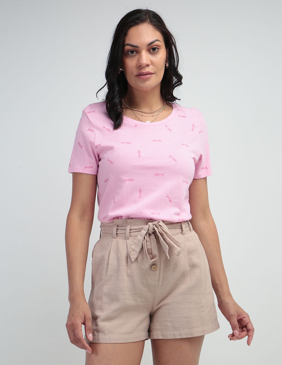 Playera Deportiva Playeras Para Dama En Suburbia Cuello Redondo