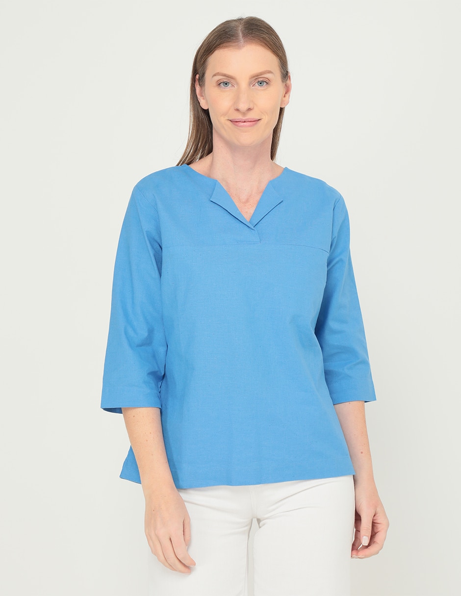 Blusa manga 3/4 para mujer