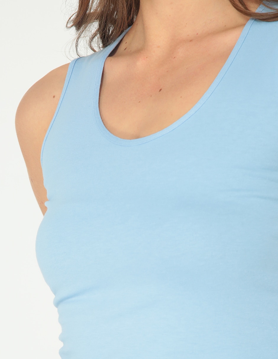 Top cuello redondo tirante ancho 4