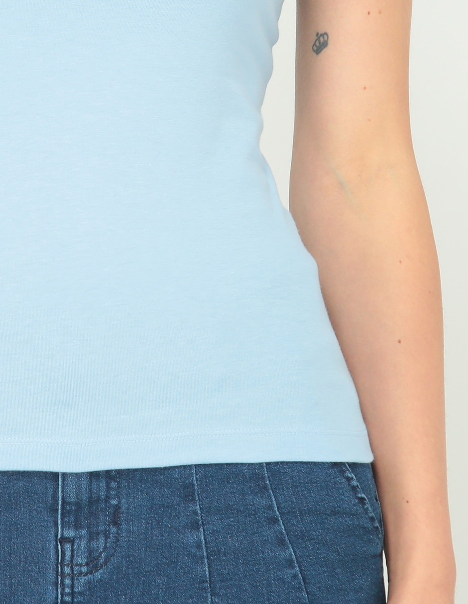 Top cuello redondo tirante ancho 5